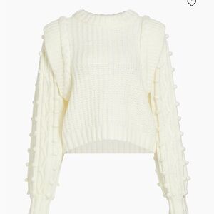 FARM Rio NWT Shaker-Stitch Cropped Sweater